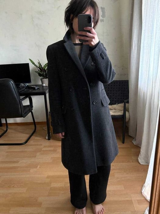 Women Jil Sander Coat Grey Wool 34