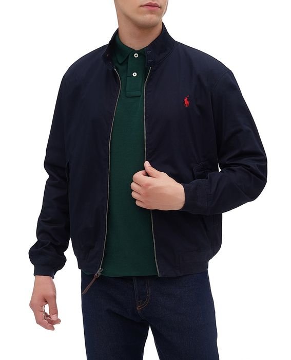Uomo Ralph Lauren Harrington Bomber Blu Navy 42