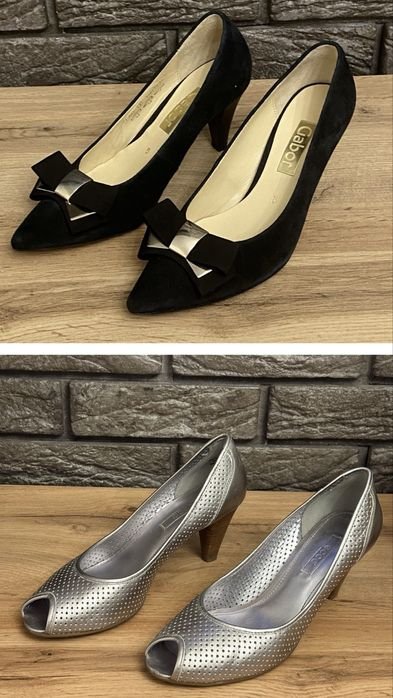 Donna Gabor Tacchi Nero Pelle 38