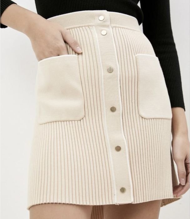 Women Maje Skirt Beige 36