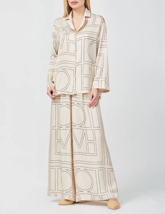 Femme Toteme Costume Beige Soie 36