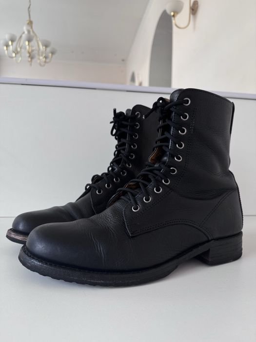 Homme Frye Bottes Noires Cuir 42.5