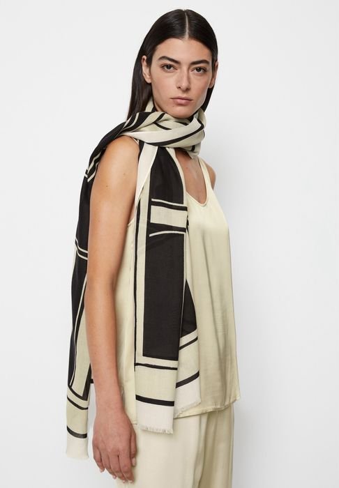 Унисекс Marc O'Polo Шарф Бежевый Лиоцелл Хлопок
