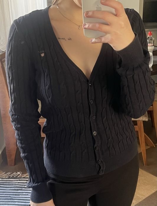 Женский GANT Свитер Тёмно-синий Хлопок 36