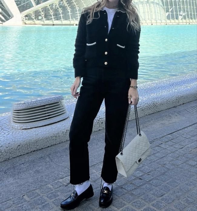 Женский Mango Свитер Чёрный 38