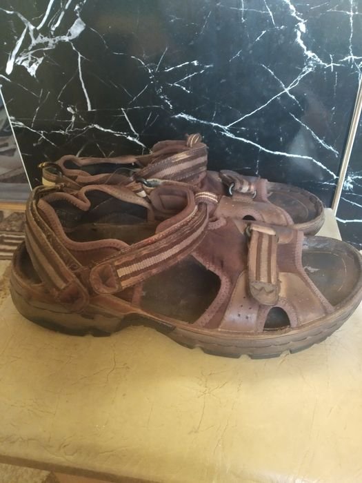 Homme Mephisto Sandales Noires Cuir 44