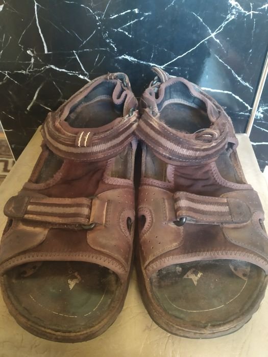 Homme Mephisto Sandales Noires Cuir 44
