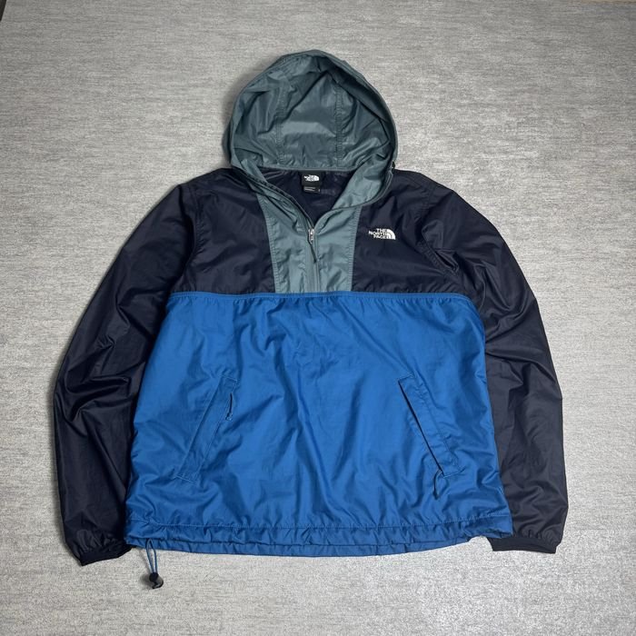 Мужской The North Face Ветровка Синяя Размер С-М