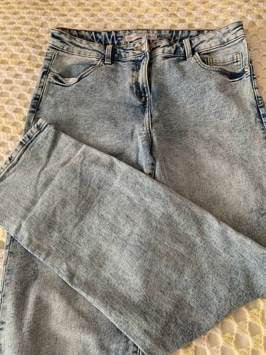 Женские Джинсы Прямые Синие 40