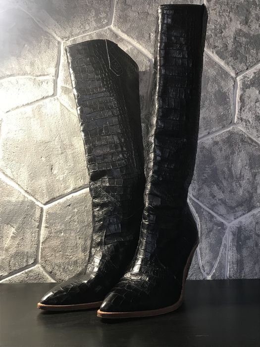 Femme Fendi Bottes Noires Cuir 39