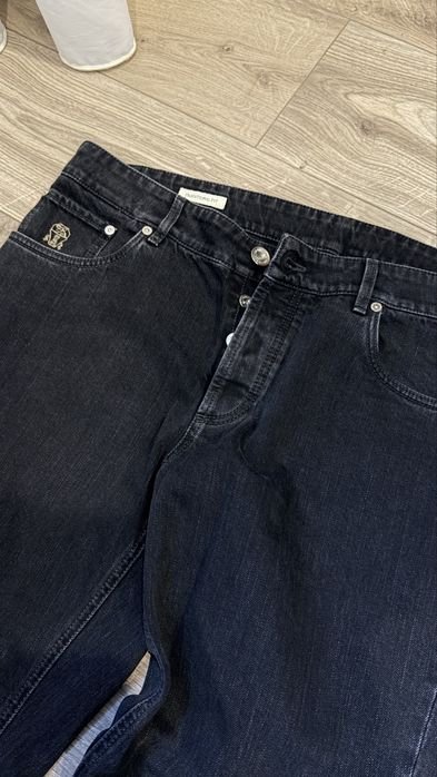 Мужской Brunello Cucinelli Джинсы Чёрный 36-38
