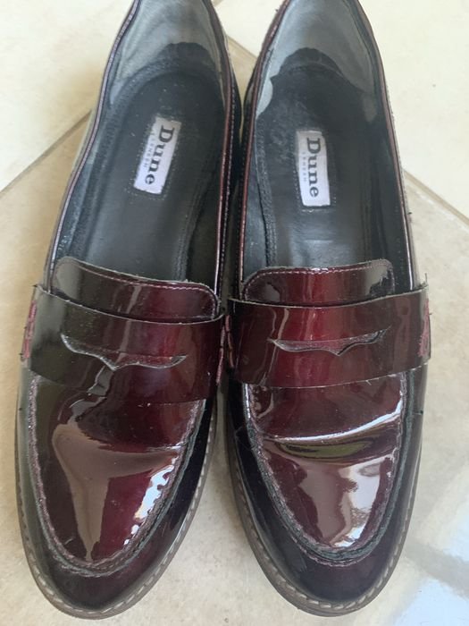 Women Dune Loafers Burgundy 38