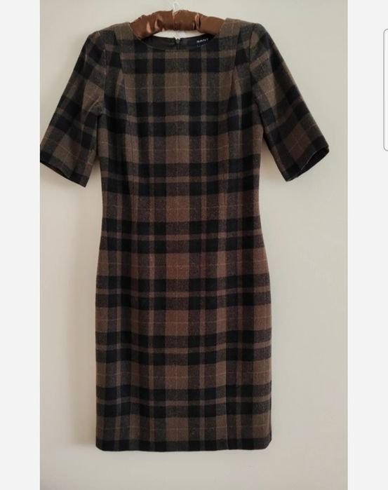 Women Gant Dress Brown Wool 38