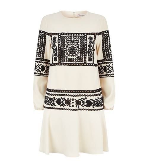 Женская RED VALENTINO Сукня Кремовая Вышивка 36