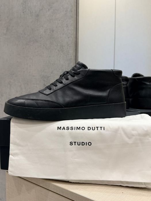 Homme Massimo Dutti Bottes Noir Cuir 42