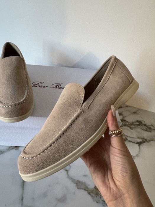 Мужские Loro Piana Лоферы Бежевый Замш