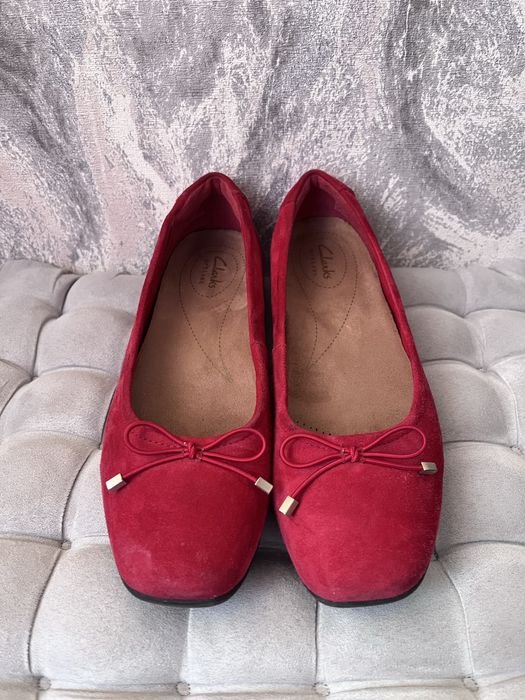 Женские Clarks Туфли Красные Замша 39