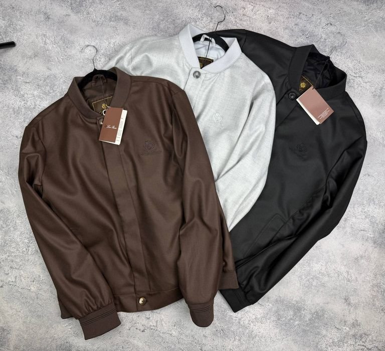 Мужской Loro Piana Бомбер Чёрный Полиэстер M; L,