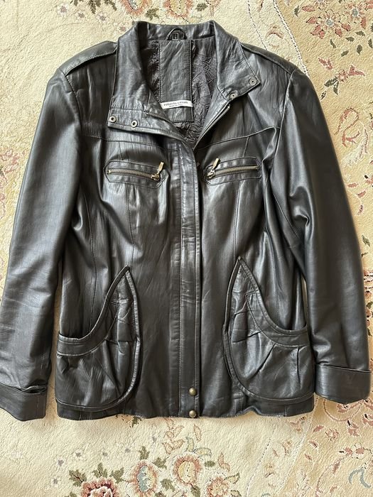 Homme Roberto Cavalli Veste en Cuir Noir 40