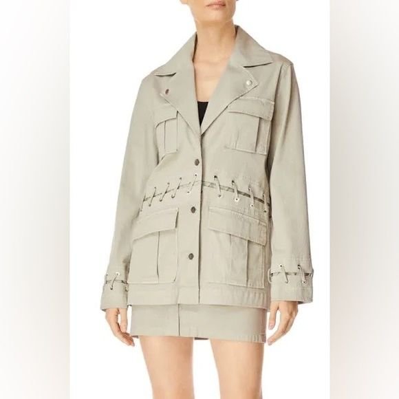 Donna J Brand Giacca Safari Verde Cotone L