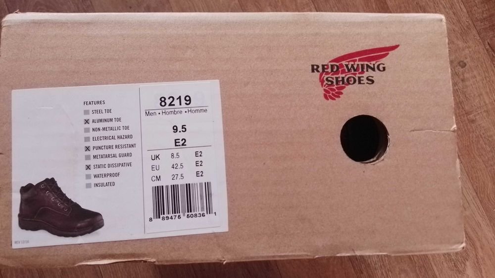 Uomo Red Wing Stivali Rossi Pelle 42.5