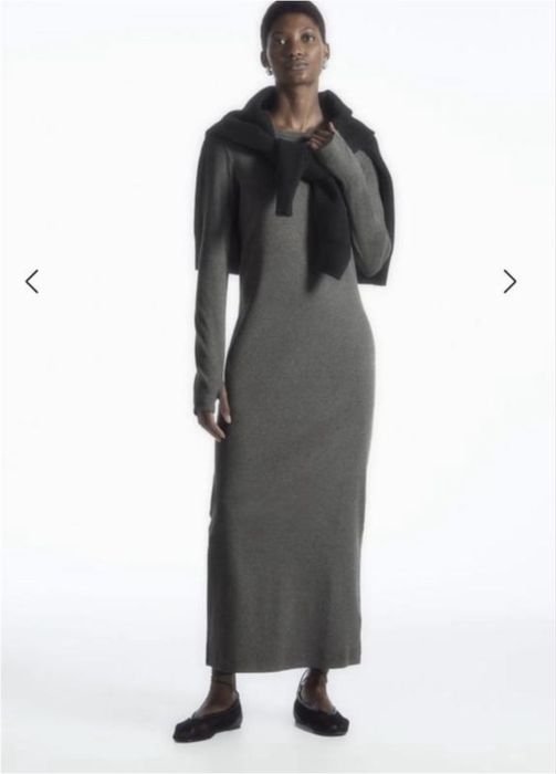 Donna COS Abito Grigio Cotone 40