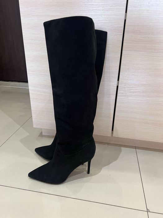 Женские Roger Vivier Чоботы Чёрные Замша 37