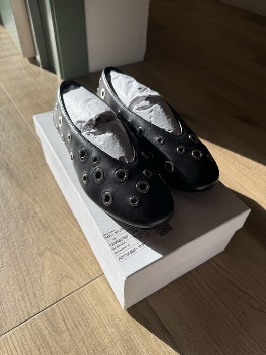 Donna COS Tacchi Neri Pelle 37