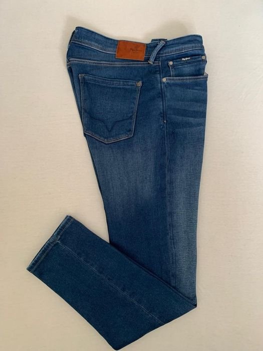 Мужской Pepe Jeans London Джинсы Тёмно-синий Джинс