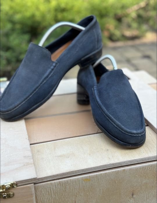 Men Lanvin Loafers Navy Nubuck 43.5