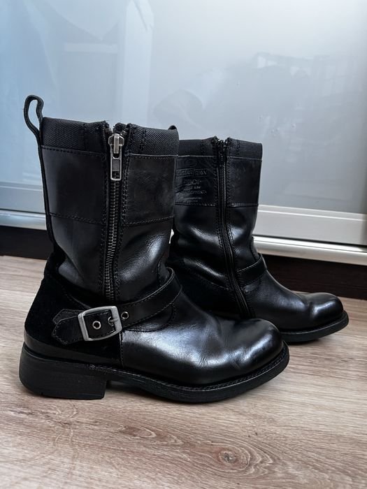 Men G-STAR RAW Boots Black Leather 37