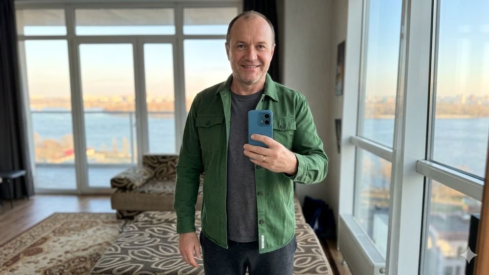 Мужская Minimum Сорочка Зелёная Деним 38