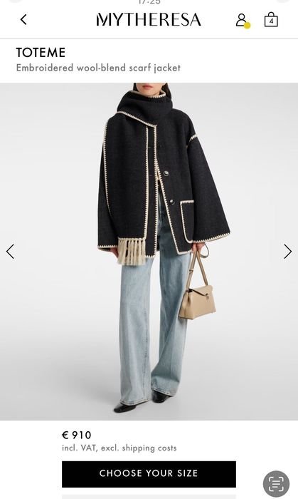 Женское Toteme Пальто Чёрное 36