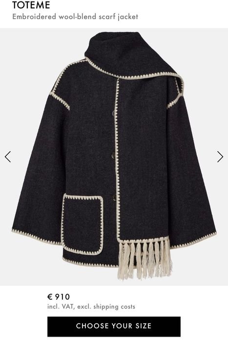 Женское Toteme Пальто Чёрное 36