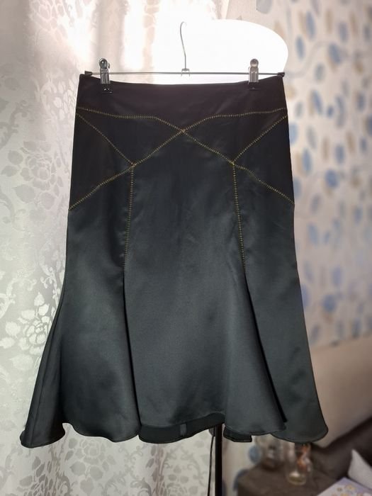 Women Roberto Cavalli Skirt Black Satin 36
