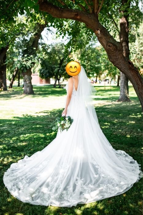 Женское Sandro Свадебное платье Белое Бисер 36