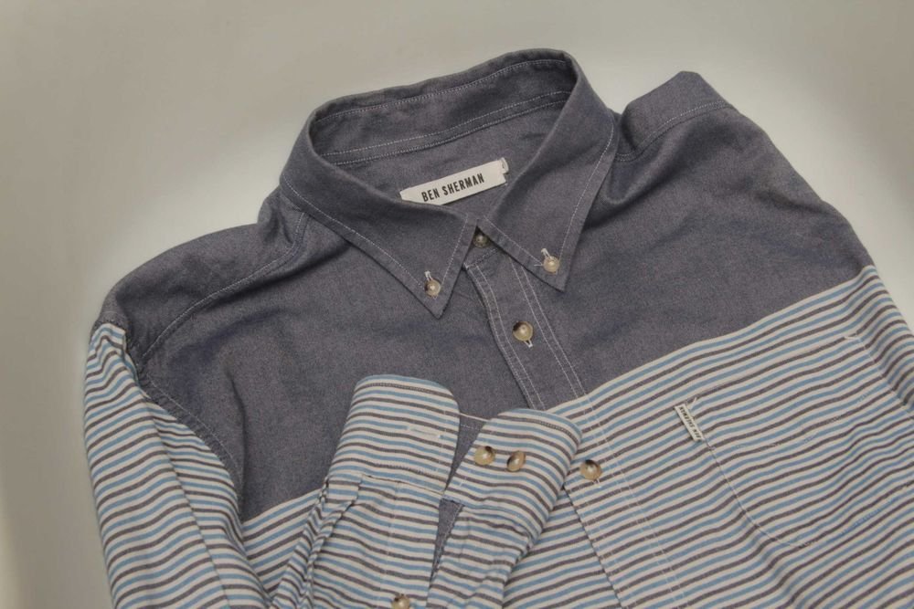 Мужской Ben Sherman Рубашка Серый Хлопок