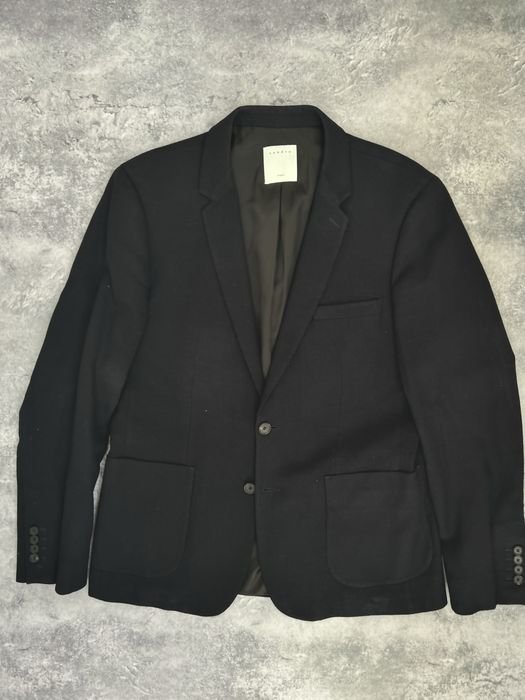 Women Sandro Paris Blazer Black Wool 52