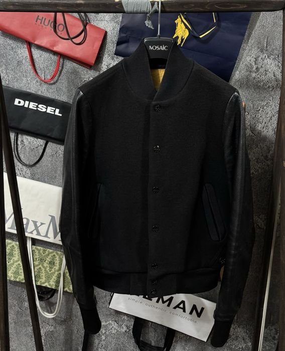 Uomo G-Star Raw Bomber Nero Pelle 36