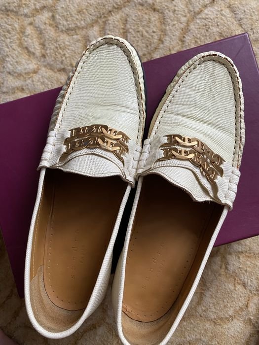Women Sandro Loafers Pink Leather 40