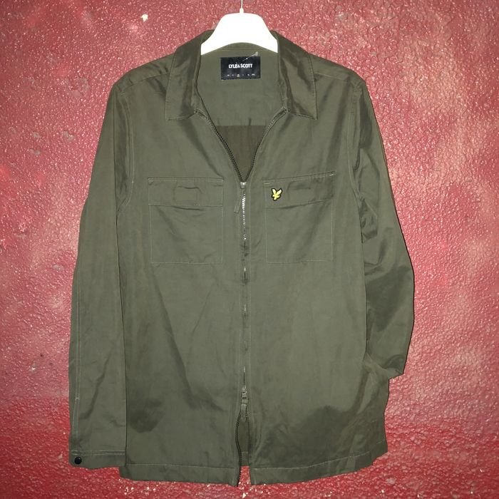 Homme Lyle Scott Veste Verte Casual Militaire M