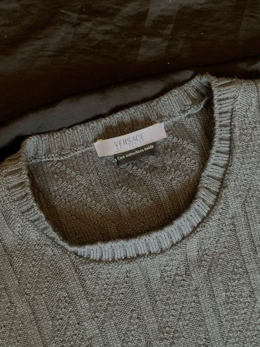 Men Versace Sweater Grey 40