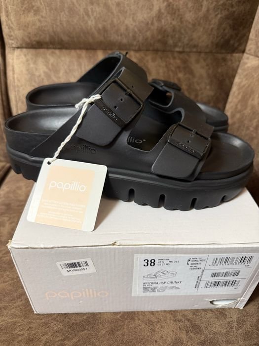 Женские Birkenstock Шлепанцы Чёрные 38