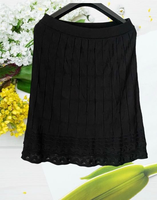 Damen Missoni Rock Schwarz Wolle 42