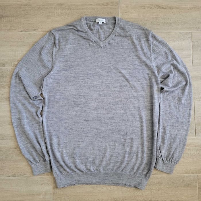 Мужской Reiss Свитер Серый Шерсть 42