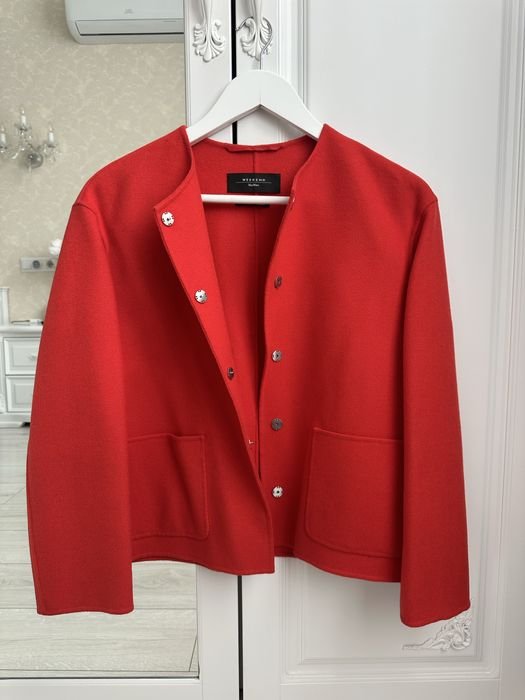 Donna Max Mara Blazer Rosso Lana 36