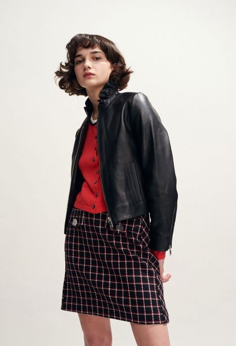 Femme Claudie Pierlot Veste Noire Cuir 40