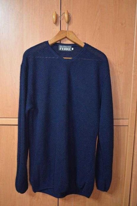 Uomo Gianfranco Ferre Maglione Blu Navy Taglia