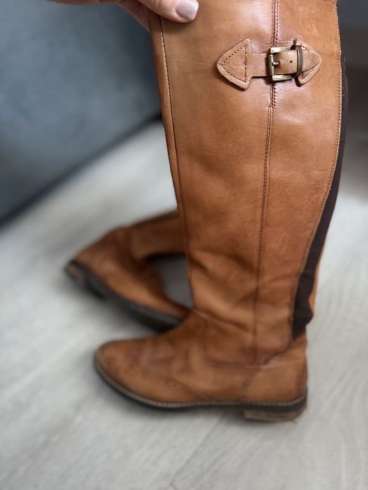 Women Dune London Boots Brown Leather 37