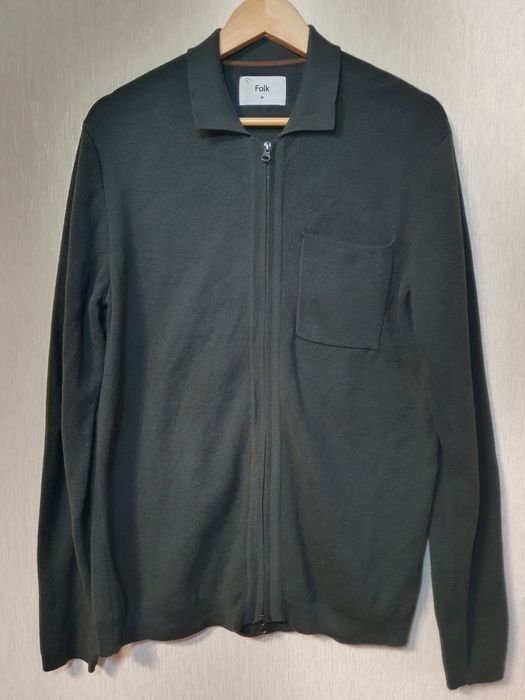 Мужская Folk Кардиган Зелёный 38